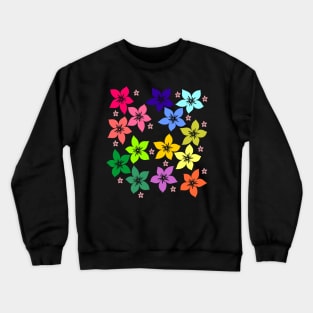 Floral Line Art Pattern Crewneck Sweatshirt